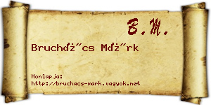 Bruchács Márk névjegykártya