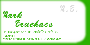 mark bruchacs business card